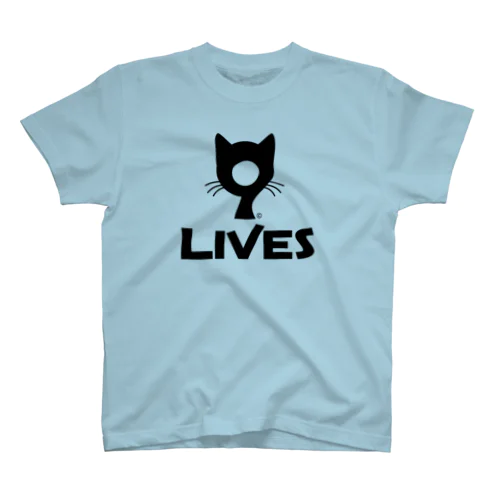 9LIVES logo black Regular Fit T-Shirt