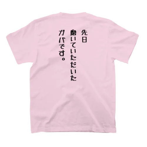 先日磨いていただいたガバです。 スタンダードTシャツ