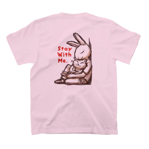 うさぎとねこ　Stay With Me Regular Fit T-Shirt