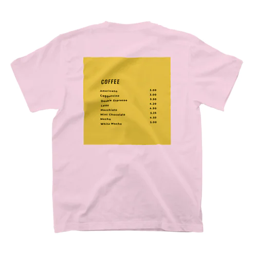 Coffee menu コーヒー メニュー スタンダードTシャツ