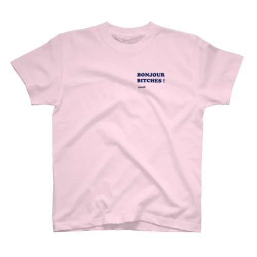 Bonjour Bitches （文字色ネイビー） Regular Fit T-Shirt