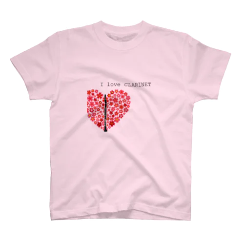 I LOVE CLARINET　クラリネットTシャツ　楽器　音楽 スタンダードTシャツ