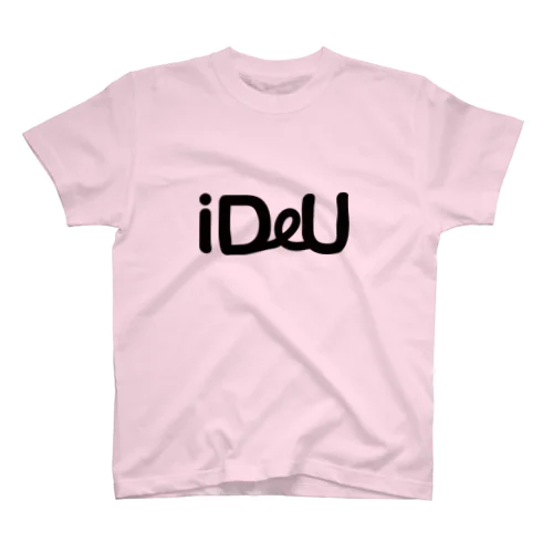 iDeU One-Point（テキスト黒） Regular Fit T-Shirt