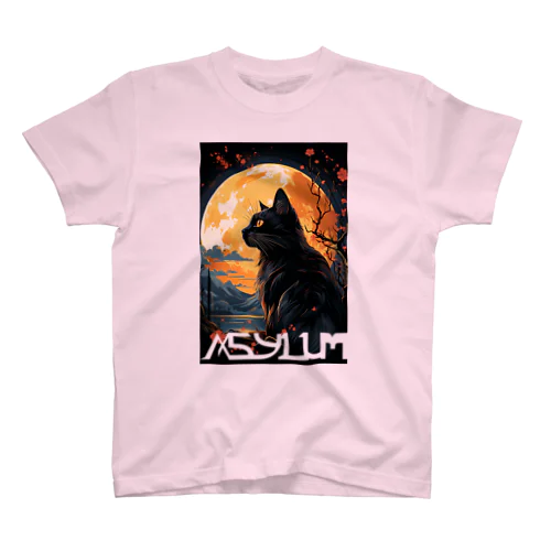 asylumムーンキャット Regular Fit T-Shirt