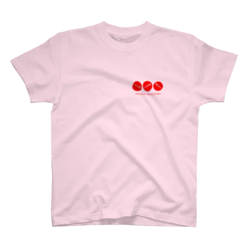 サークルお箸（赤）ワンポイントT スタンダードTシャツ