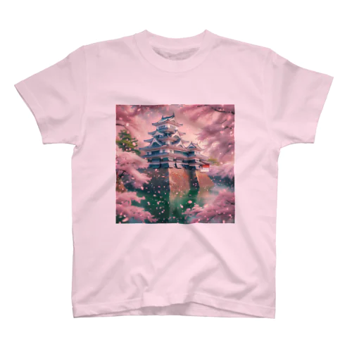 桜にお城 Regular Fit T-Shirt