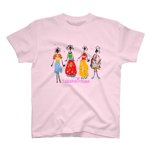 安富祖貴子　happy team Regular Fit T-Shirt