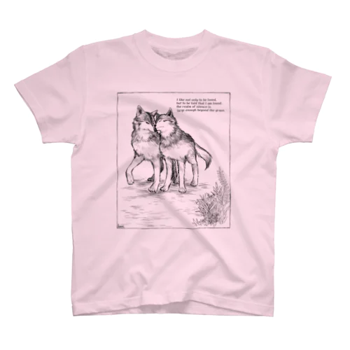 寄り添うオオカミ Regular Fit T-Shirt
