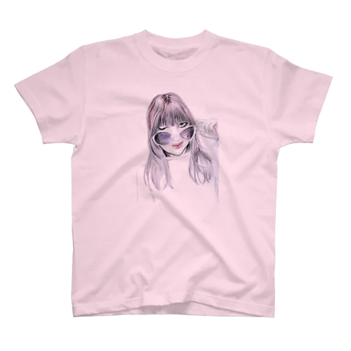 グレーピンク Regular Fit T-Shirt