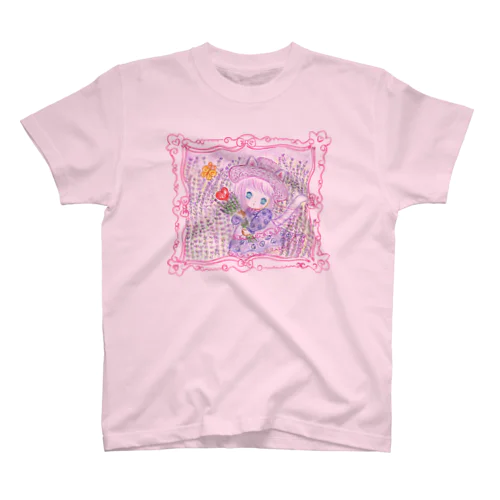 ラベンダーポエミュウ(せなかに天使の羽) スタンダードTシャツ