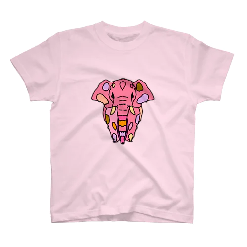 Elephant☆PINK　(ピンク色の象)　Full of vitality　(フル　オブ　バイタリティ) スタンダードTシャツ