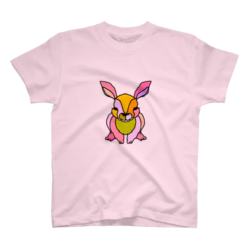 pink☆rabbit　(ピンクのうさぎ)　ピンクバージョン　Full of vitality　(フル　オブ　バイタリティ) スタンダードTシャツ