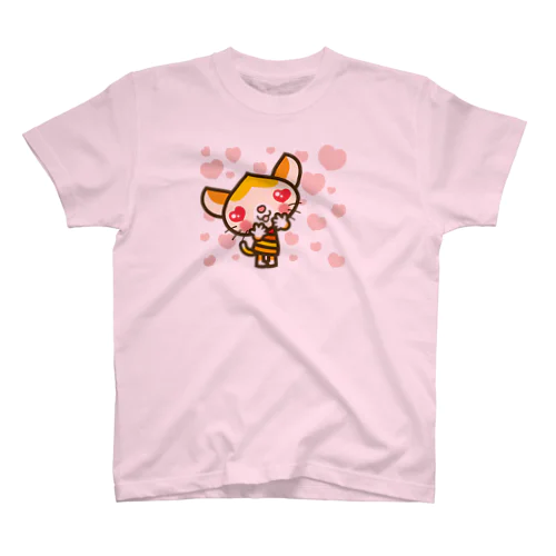 マロンヘッドのネコ”LOVE” スタンダードTシャツ