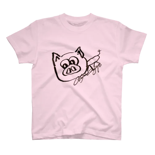 千種画伯のluckyPIG🐽(絵心皆無ver.) Regular Fit T-Shirt