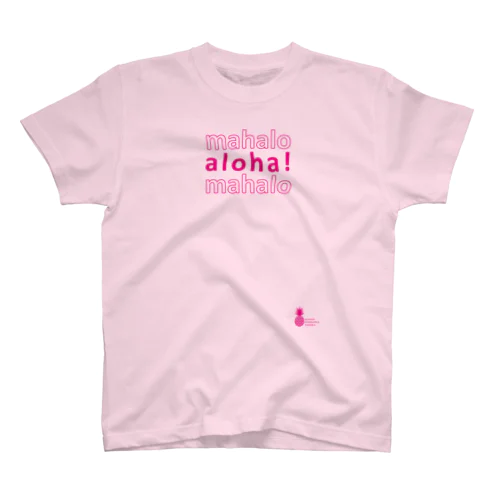 mahalo aloha mahalo ピンクレッド 160 スタンダードTシャツ