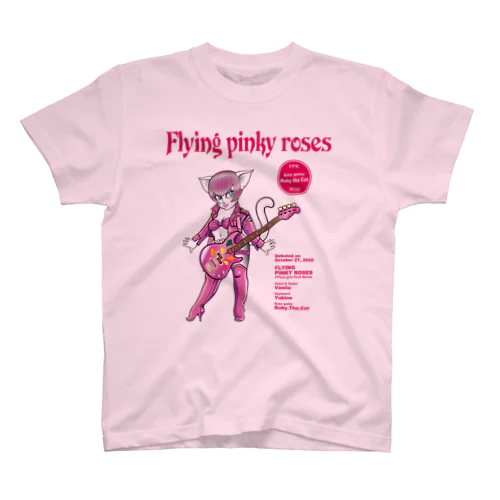 FLYING PINKY ROSES-Ruby the Cat Regular Fit T-Shirt