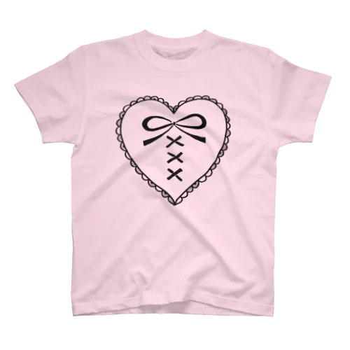 Tie in my heart  Black Regular Fit T-Shirt