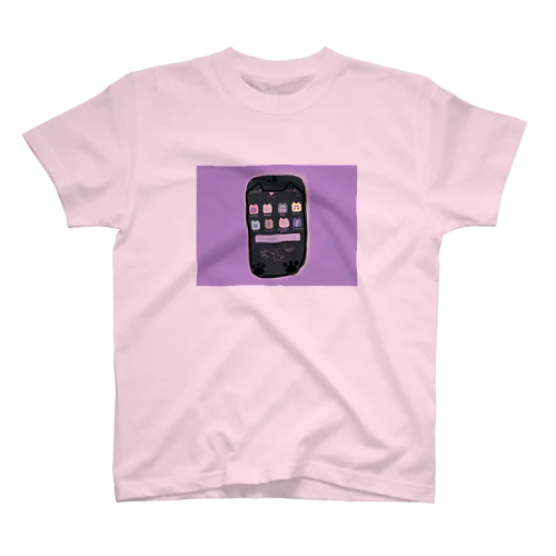 ねこphone  purple スタンダードTシャツ