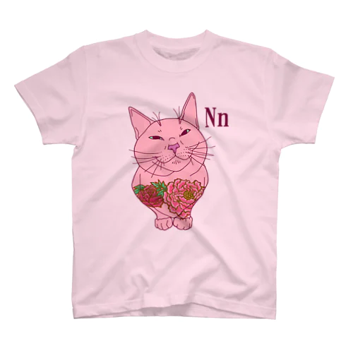 牡丹猫（pink) Regular Fit T-Shirt