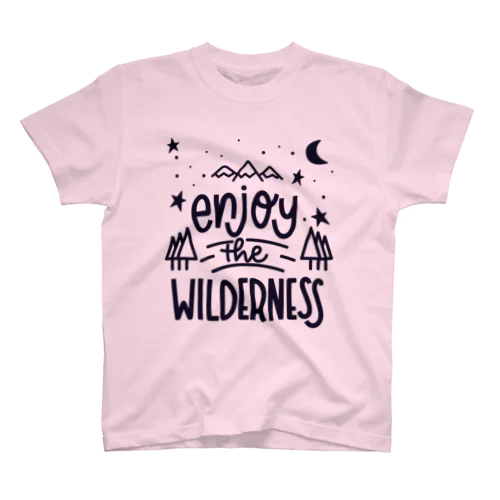 Enjoy the wilderness（black front） スタンダードTシャツ