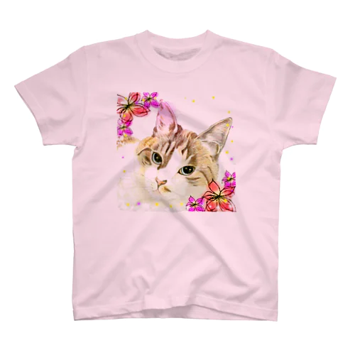 春ねこと花 Regular Fit T-Shirt