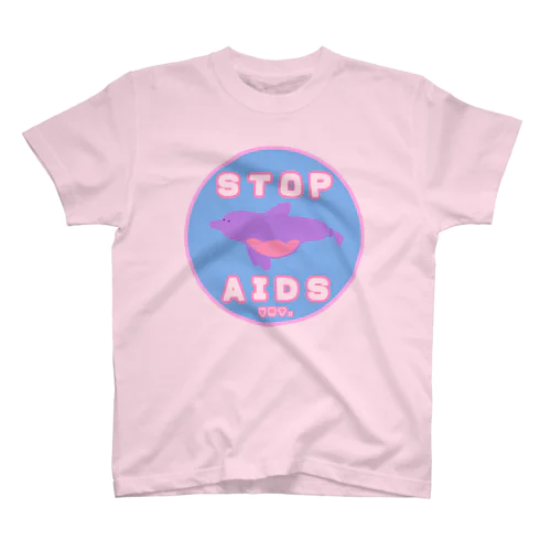 Condom Dolphin【STOP AIDS】 スタンダードTシャツ