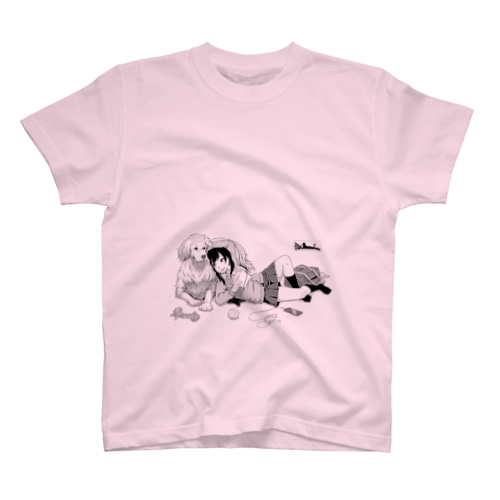 寝っころGIRL vol.5『谷宮いづ美』＆愛犬『ダイス』 Regular Fit T-Shirt