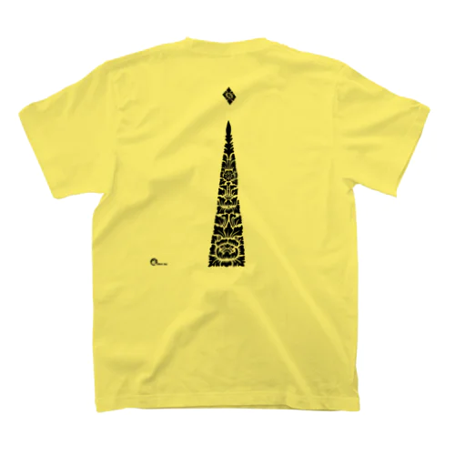 バリ三角+星　黒 Regular Fit T-Shirt