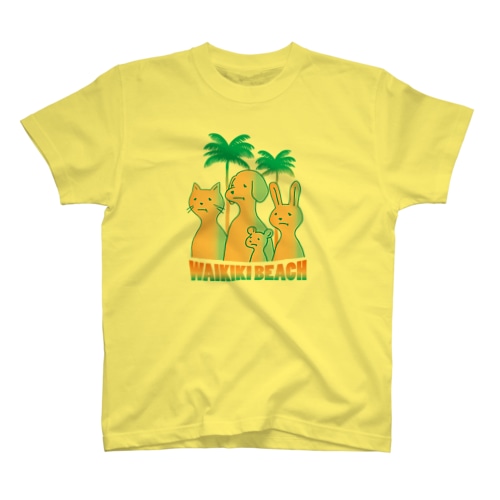 🌴黄昏ワイキキビーチ(猫犬鼠兎)🌴 Regular Fit T-Shirt