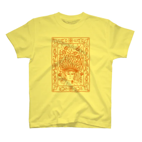 Happy Medusa growing flowers スタンダードTシャツ