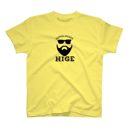 【HIGE】黒ロゴ Regular Fit T-Shirt