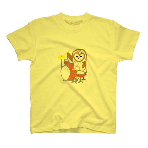 メンフクロウとドラム Regular Fit T-Shirt