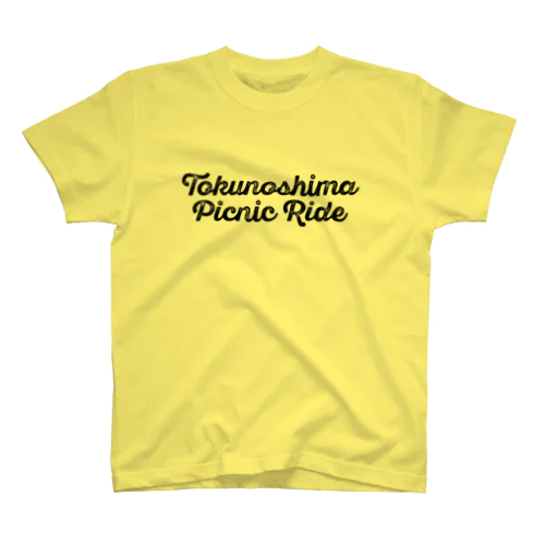 Tokunoshima Picnic Ride （黒ロゴ） Regular Fit T-Shirt