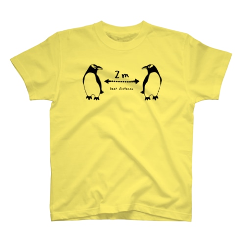 ジェンツーペンギン好きのためのソーシャルディスタンス Regular Fit T-Shirt