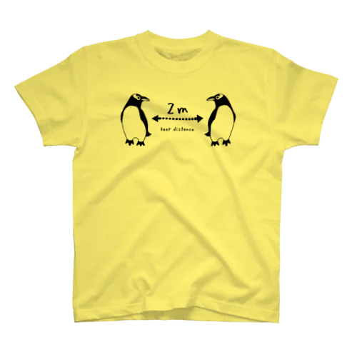 ジェンツーペンギン好きのためのソーシャルディスタンス Regular Fit T-Shirt