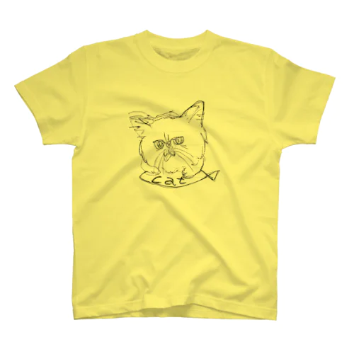 猫に魚 スタンダードTシャツ