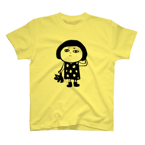 A/ぬいぐるみを持った女の子 Regular Fit T-Shirt