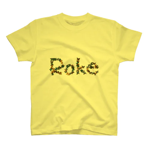 RISE　蝶柄RokeロゴTシャツ スタンダードTシャツ