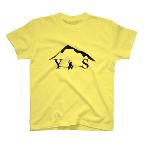 YSダブルドロップニー-ブラック Regular Fit T-Shirt