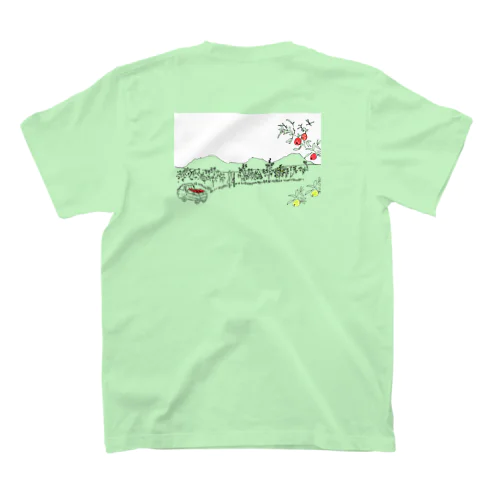 秋の飯綱山黒姫山_iizuna_apple スタンダードTシャツ