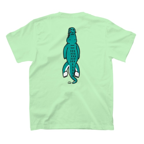 バックプリント だりぃワニ　だりぃんだわ、ねみぃんだわ、ワニだわ、　たてだわ Regular Fit T-Shirt