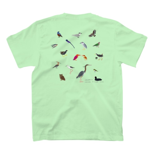 【バックプリント】しまのなかま鳥類16（正方形展開） Regular Fit T-Shirt