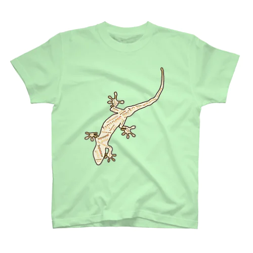 Japanese gecko(ニホンヤモリ)　英語デザイン スタンダードTシャツ