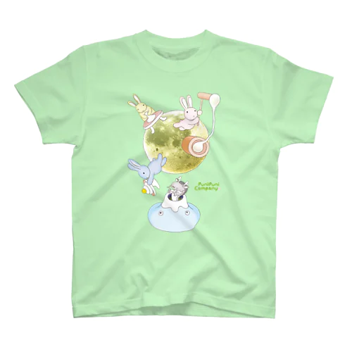 月の３うさぎ スタンダードTシャツ