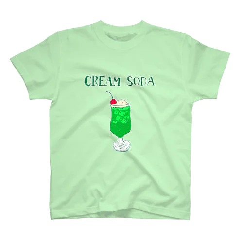 昭和レトロデザイン「クリームソーダ」 티셔츠