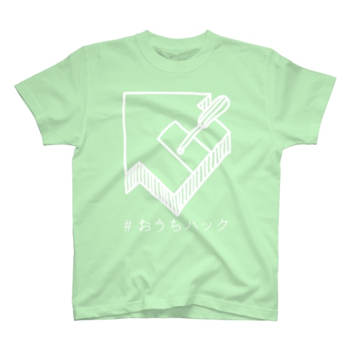 おうちハックTシャツ(白線) Regular Fit T-Shirt