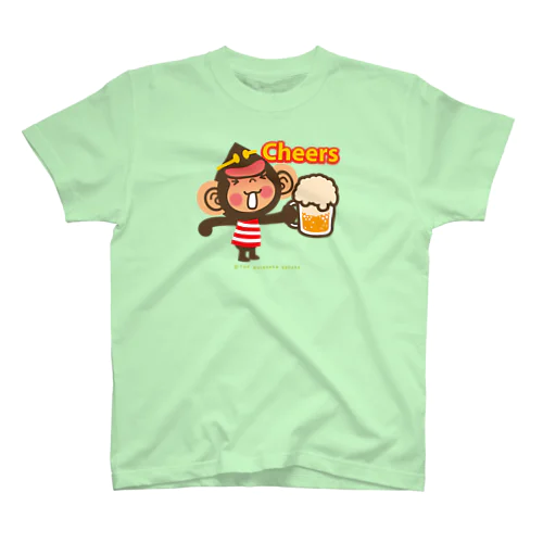 ドングリ頭のチンパンジー”cheers!” Regular Fit T-Shirt
