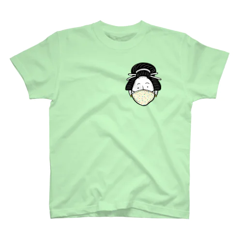 Mask Girl／濃色Tシャツ Regular Fit T-Shirt