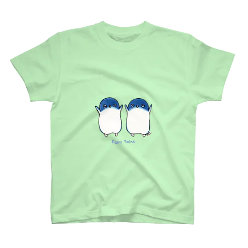 ふたごのフェアリーペンギン(ロゴあり) Regular Fit T-Shirt
