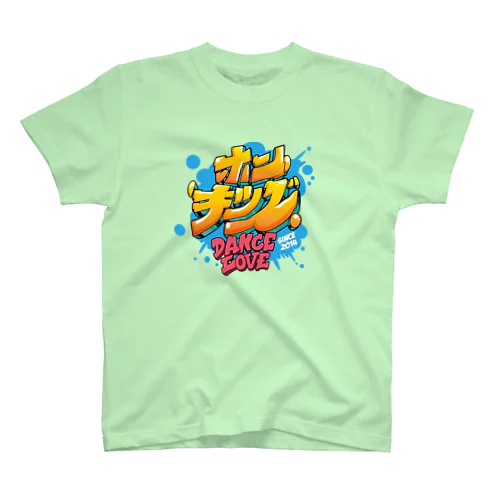 ホンキッズT イラスト枠なしDANCELOVEの文字赤 Regular Fit T-Shirt